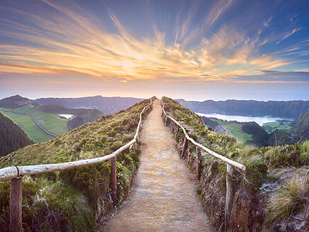 Foto af vandresti eller pilgrimsvej